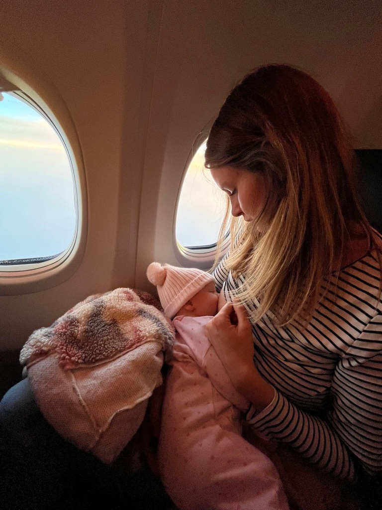 Olivia’s First Flight at 12 Weeks Old